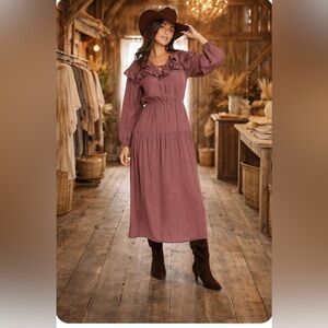 Universal Thread Long Sleeve Mauve Dress